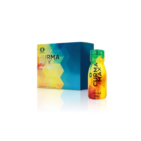 เคอม่า แม็กซ์ (Curma Max) เครื่องดื่มสมุนไพรขมิ้นชัน พร้อมดื่ม ไม่มีน้ำตาล 90 มล. x 6 ขวด